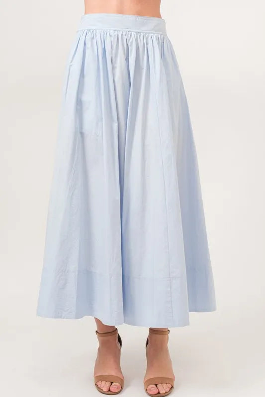 Elegant Flowy Waist Midi Skirt - EasyApparels