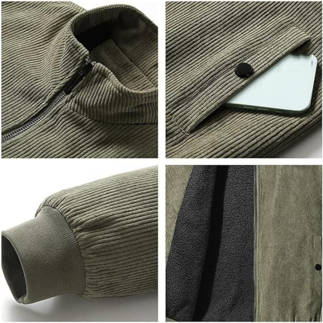 Warm Textured Zip Jacket for Men