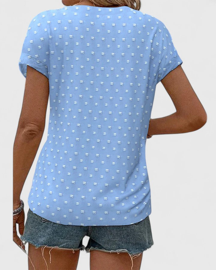 Relaxed Fit V-Neck Casual Tee