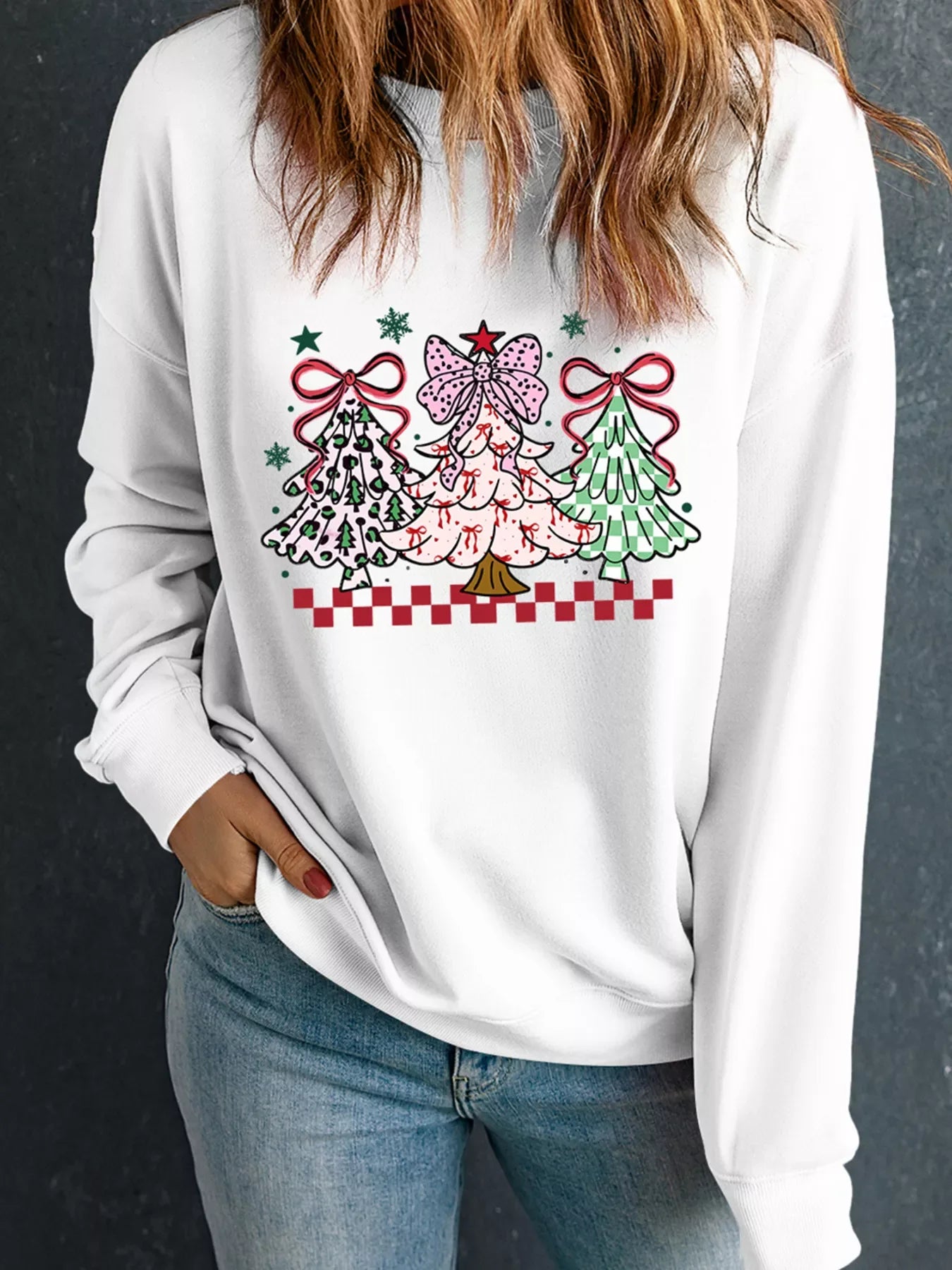 Fun Xmas Tree Personalized Winter Sweatshirt - EasyApparels