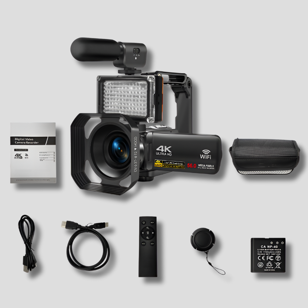 4K Video Camera - 64MP Wifi Digital Camera Bundle Kit - Vossary