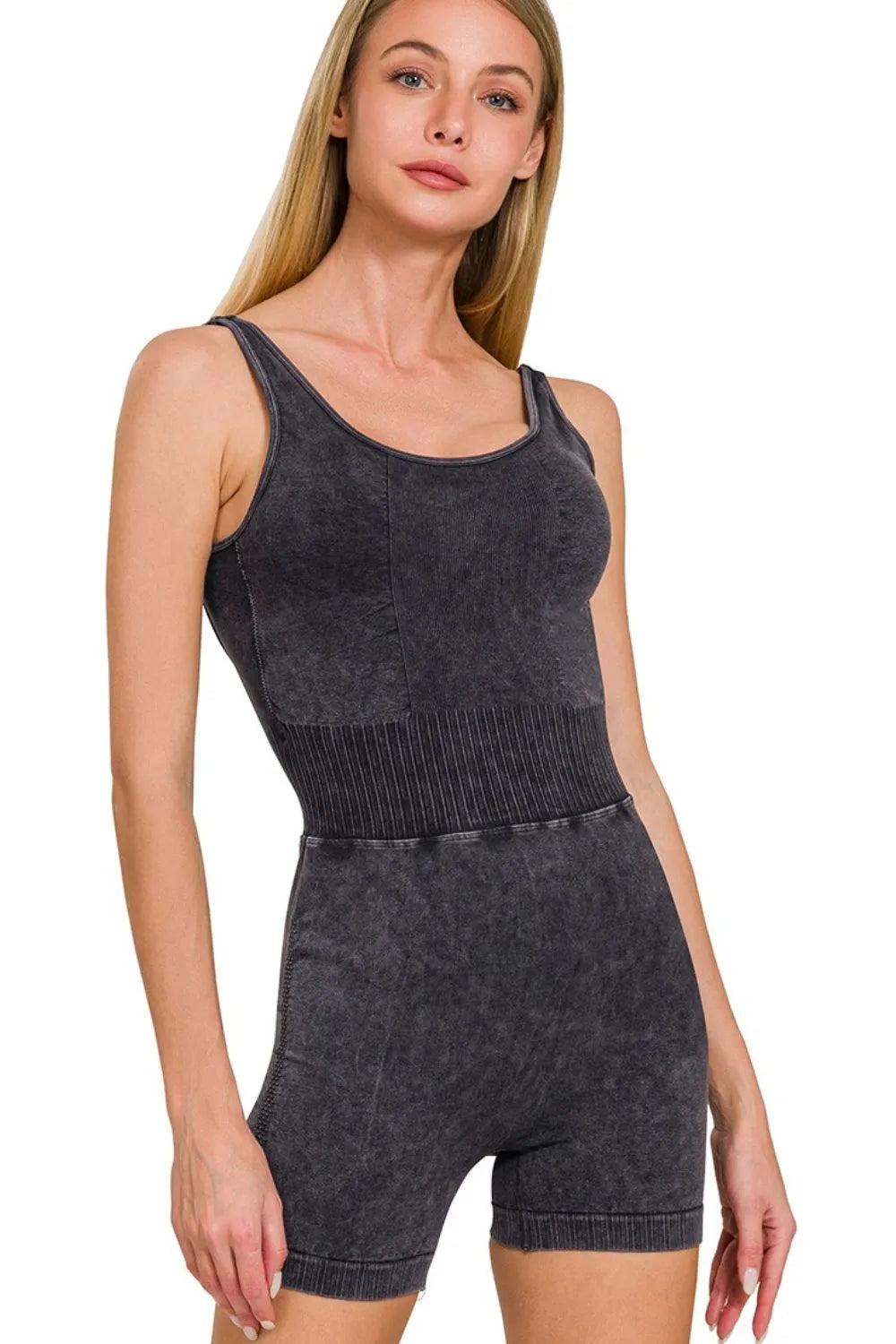 Comfortable Active Jumpsuit with Detachable Bra Liner - EasyApparels