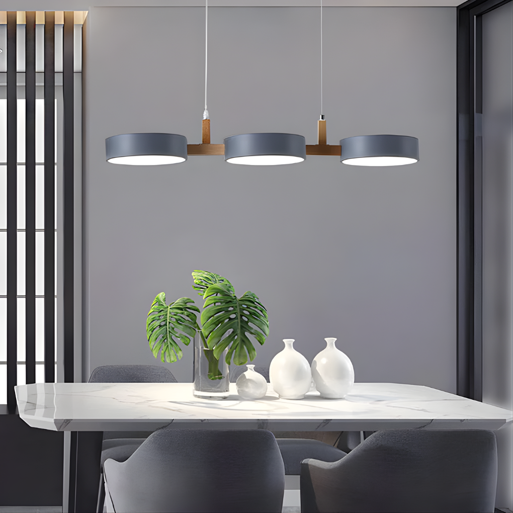 Contemporary Silver Overhead Lamp