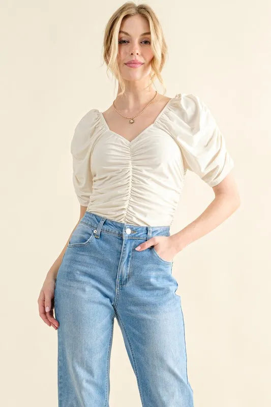 Ultra Soft Ruffled Women's Jersey Bodysuit - EasyApparels