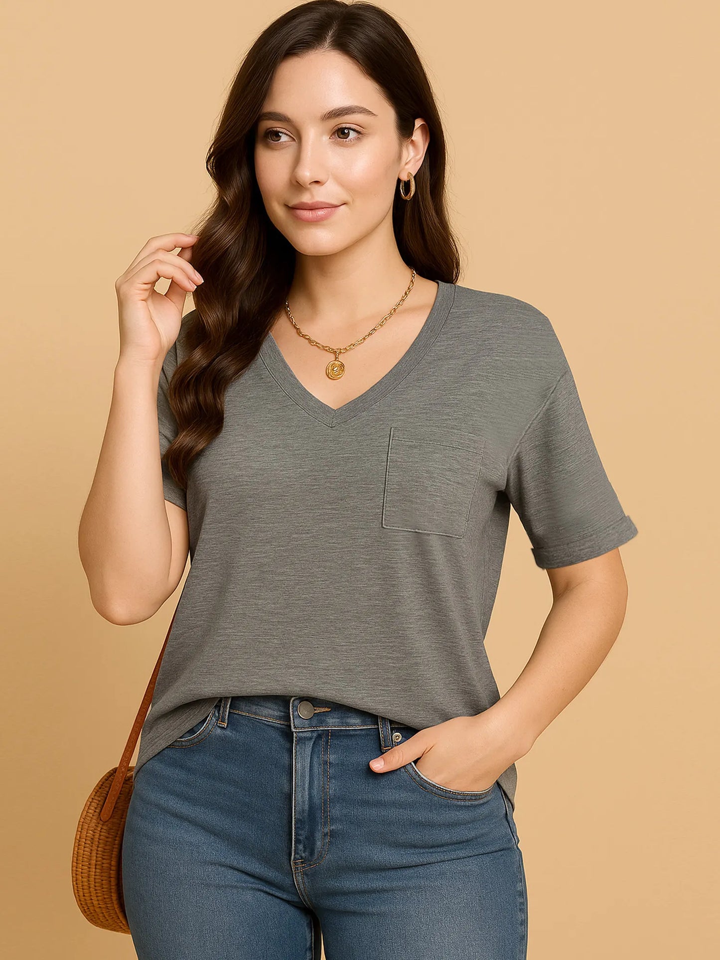 Casual Crew Neck Tee Shirt - EasyApparels