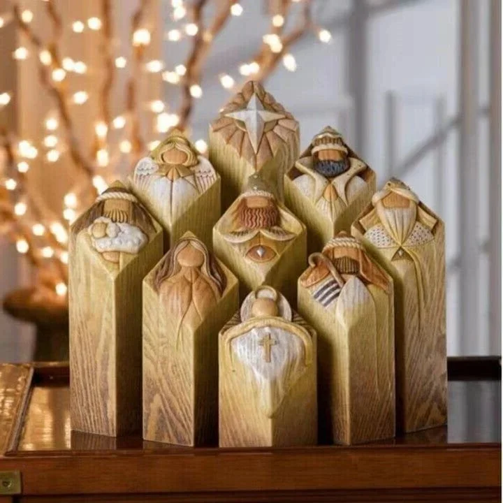 Christmas 9pc Nativity Scene Figurines Set - Luxicro