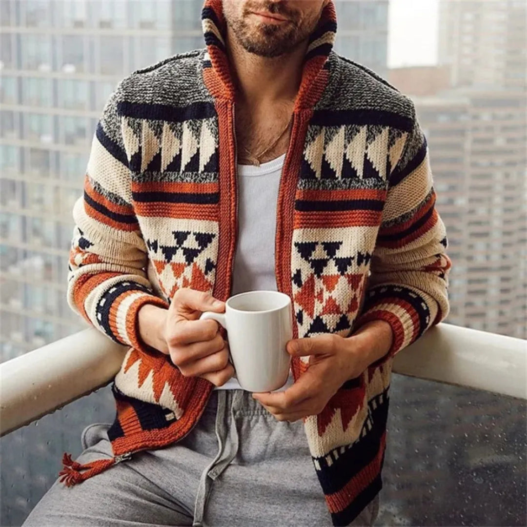 Soft Patterned Open Front Cardigan - EasyApparels