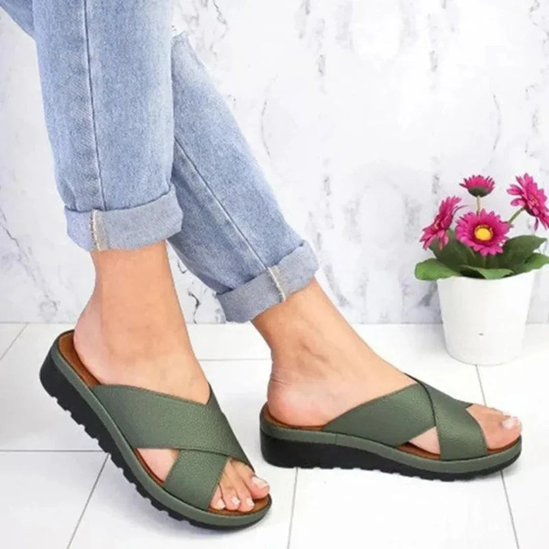 Comfortable Strappy Slip On Sandals