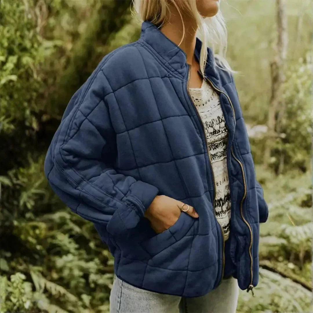 Women's Plus Size Padded Full Zip Fleece Coat