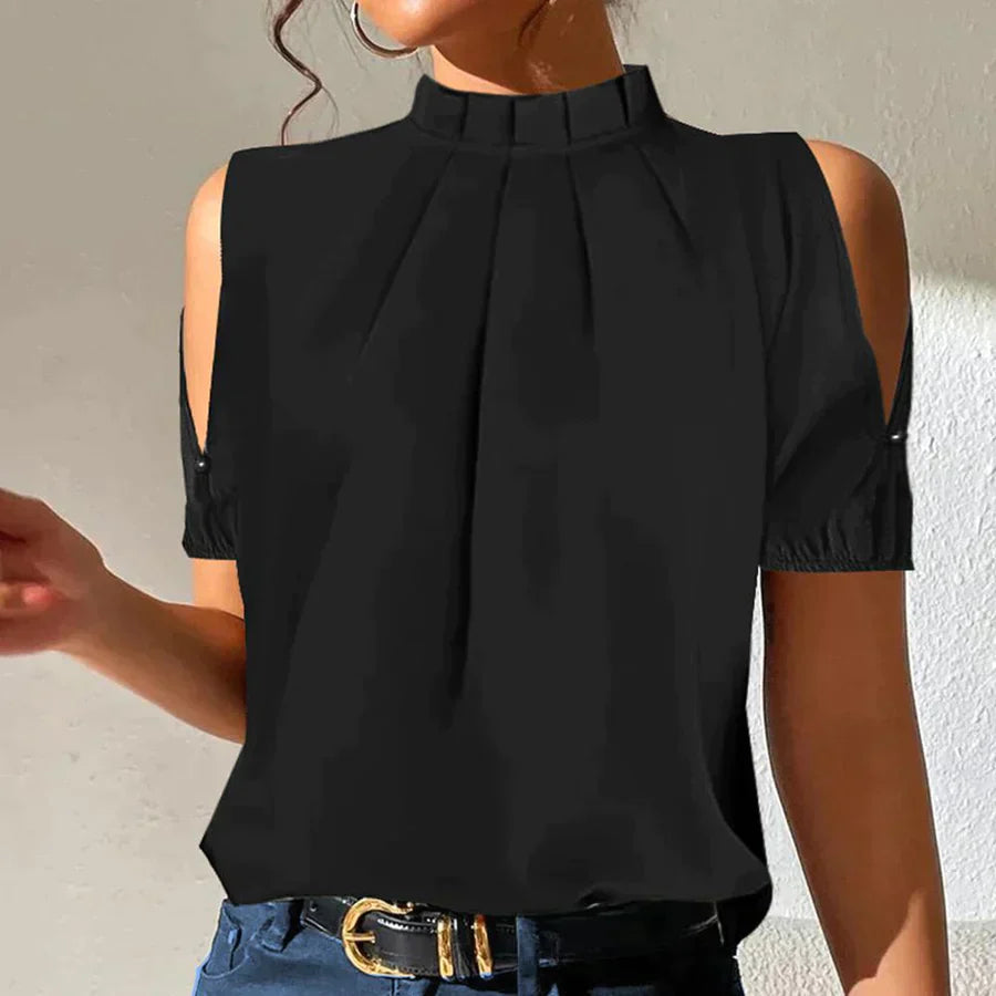 Lightweight Summer Cold Shoulder Blouse - Luxicro