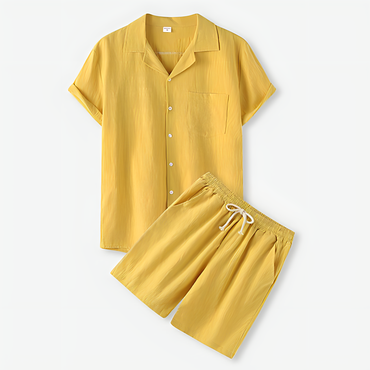 Comfortable Men's Summer Polo Shorts Set