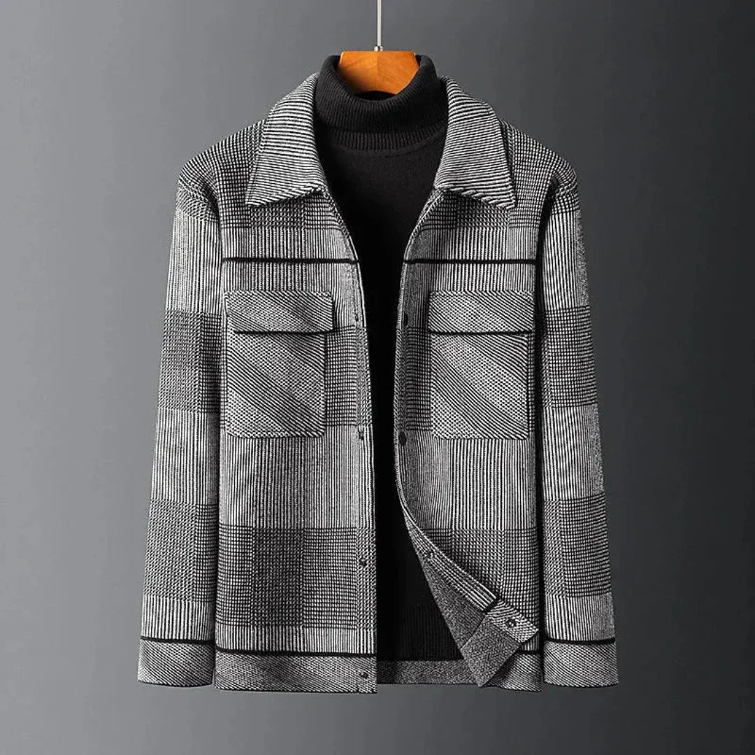 Classic Plaid Wool Trench Coat