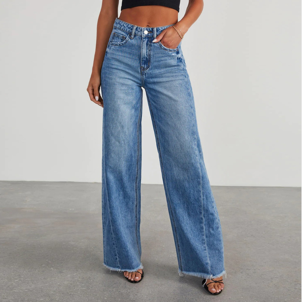 Relaxed Fit High Waist Women's Jeans – Comfortable Everyday Style - EasyApparels