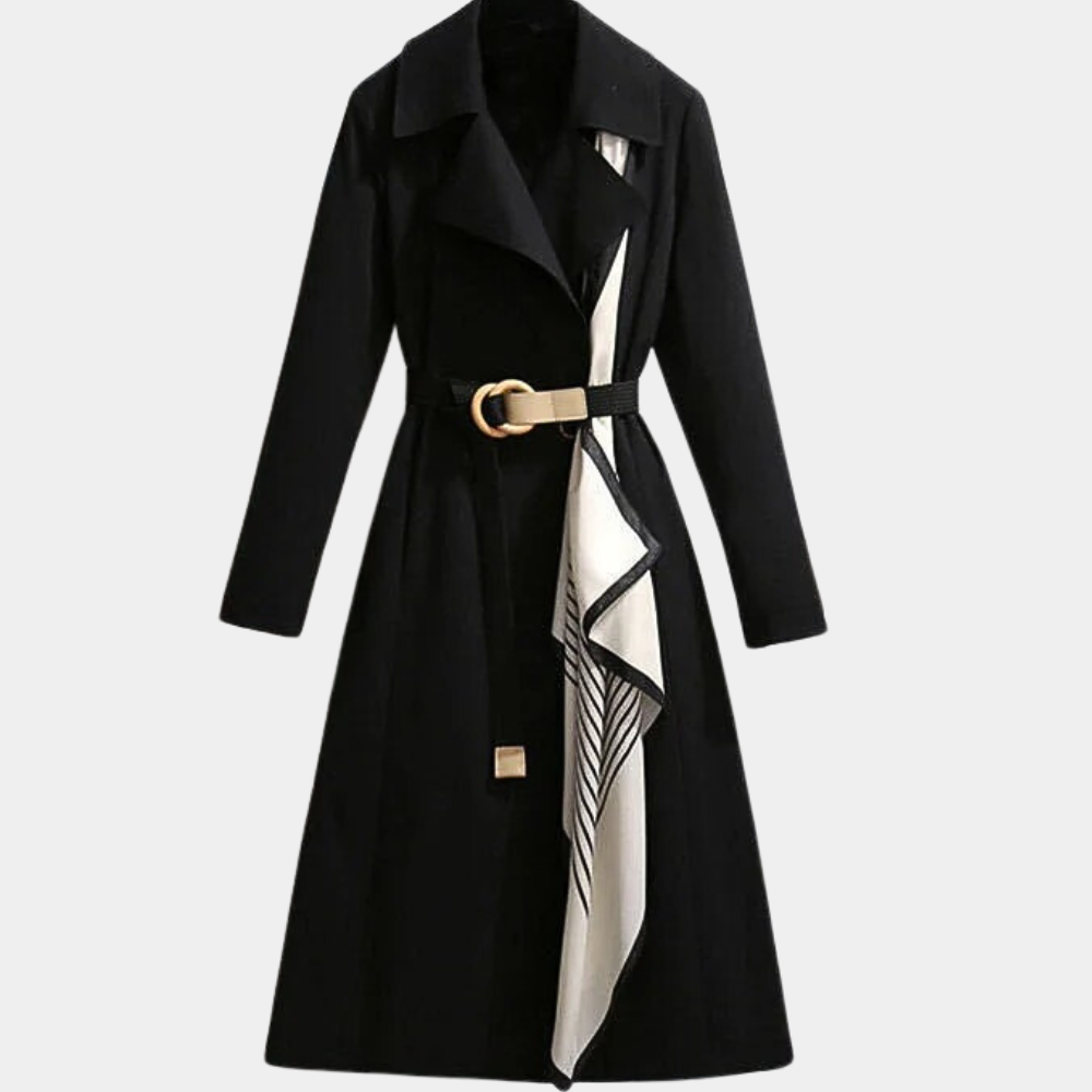 Classic Women's Double Breasted Wool Trench Coat