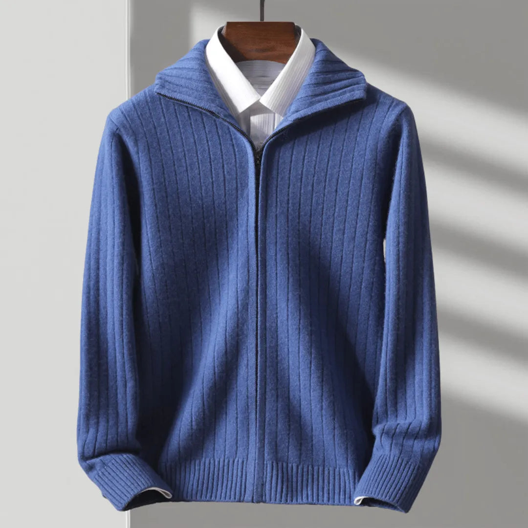 Premium Merino Wool Zip Up Sweater