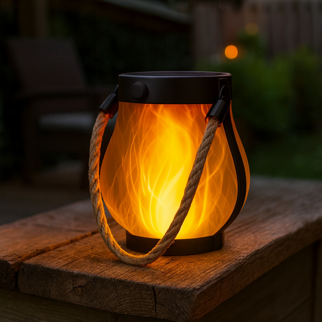 Outdoor Solar Lanterns with Realistic Flicker Effect - Luxicro