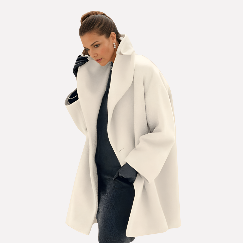 Ladies Oversized Lapel Coat