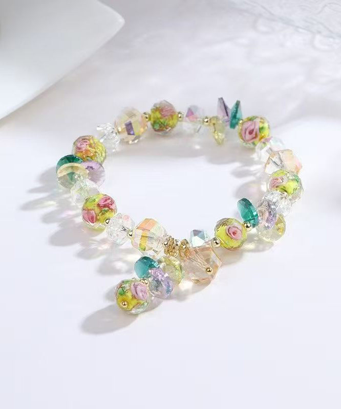 Beautiful Yellow Crystal Drop Chain Bracelet - EasyApparels