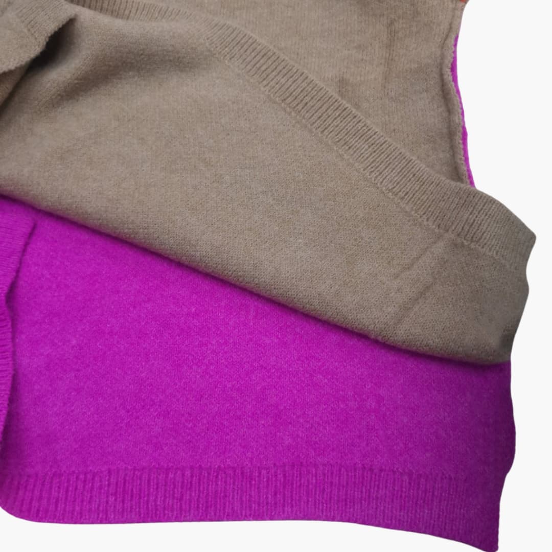 Women's Multicolor Crew Neck Knit Sweater