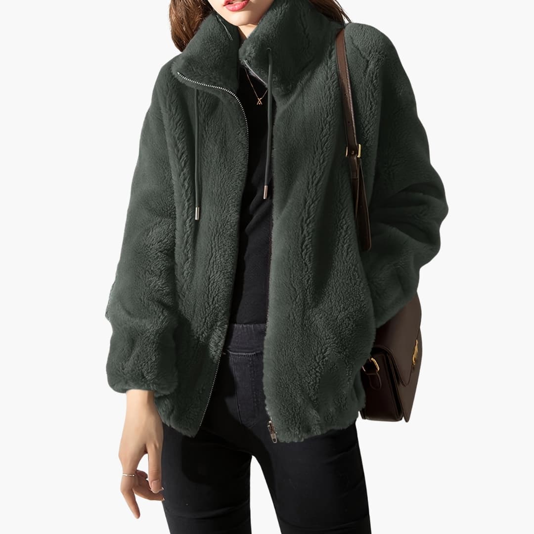 Soft Fleece Women's Zip Up Coat