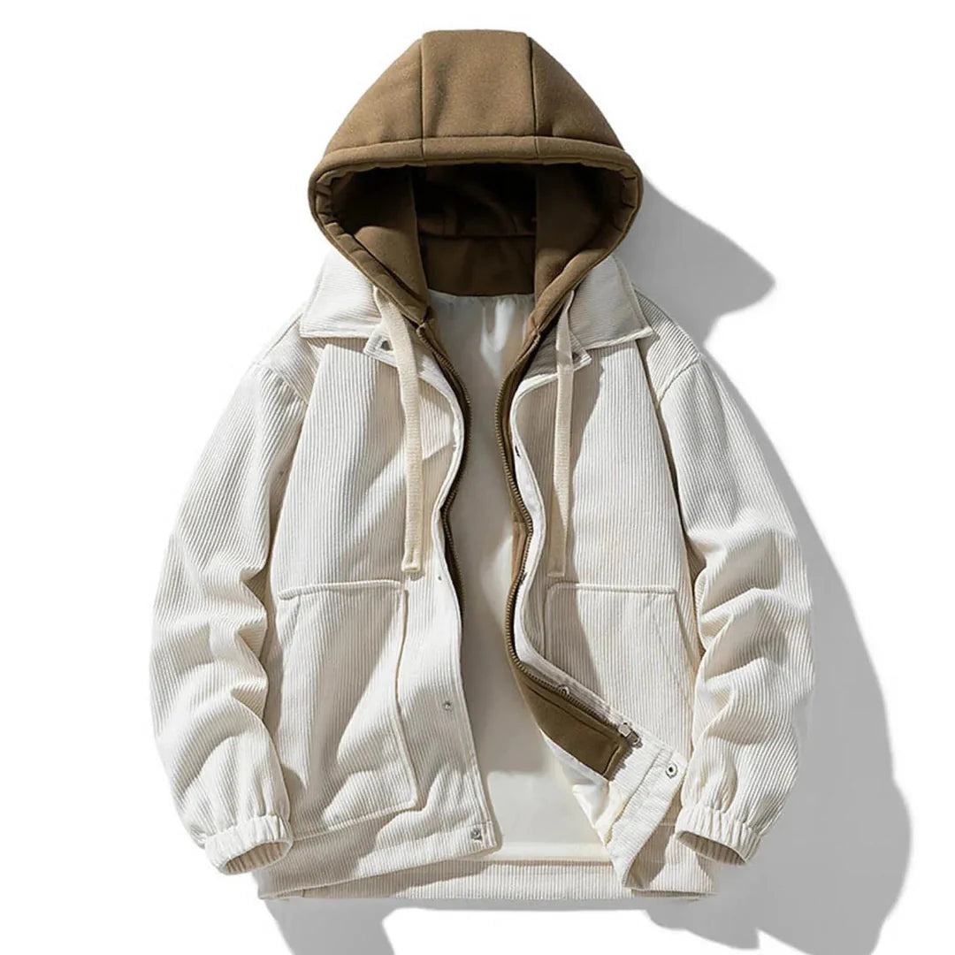 Rugged Textured Hooded Jacket