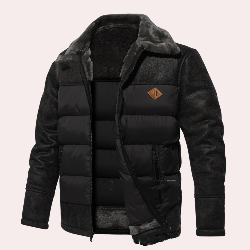 Warm Quilted Hip Length Parka Jacket