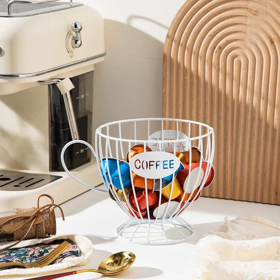 Stylish Metal Coffee Capsule Storage Rack