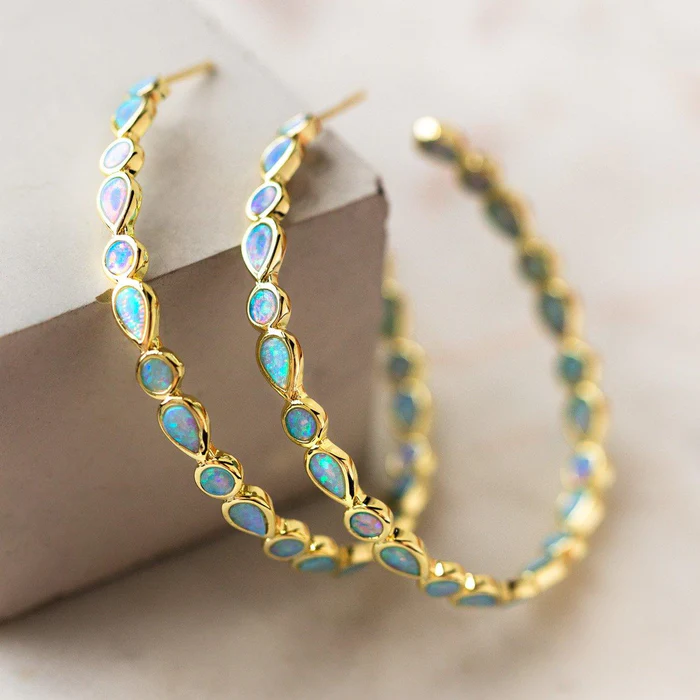 Luxurious Gold Circle Earrings - Luxicro