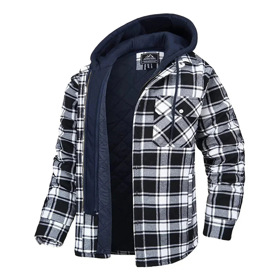 Classic Plaid Mens Jacket with Sophisticated Style