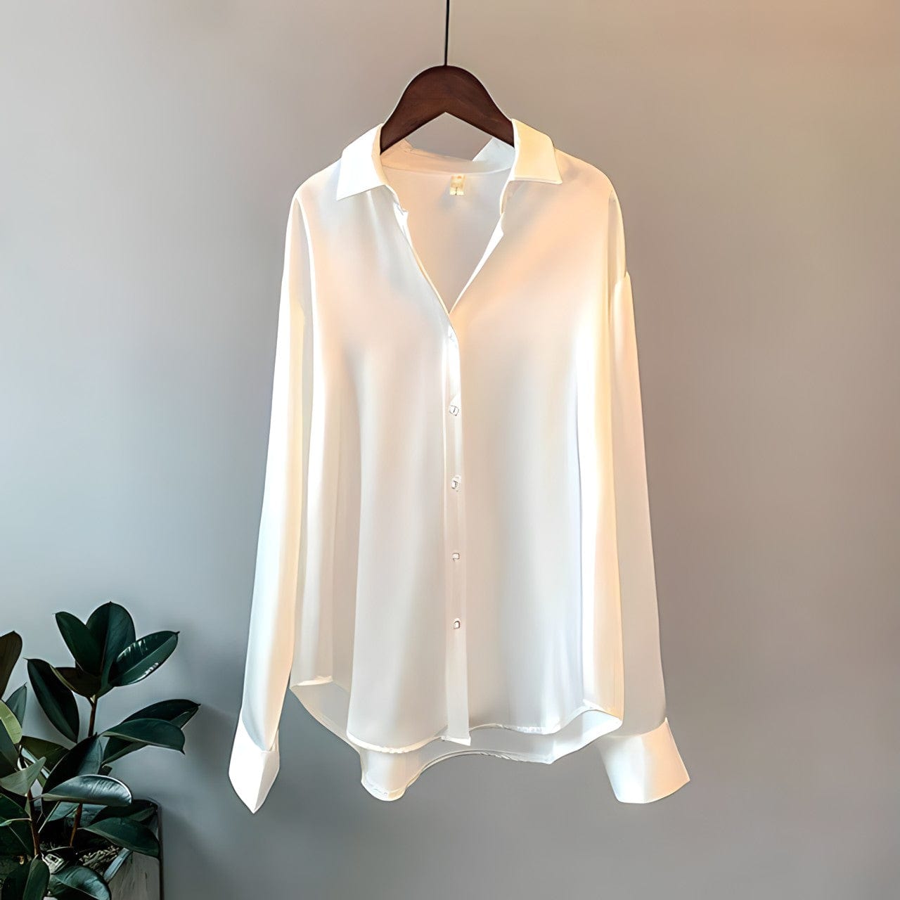 Luxurious Women's Long Sleeve Silk Shirt