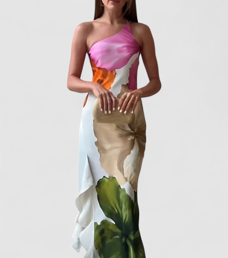 Ladies Elegant Maxi Evening Dress in Luxe Fabric - EasyApparels