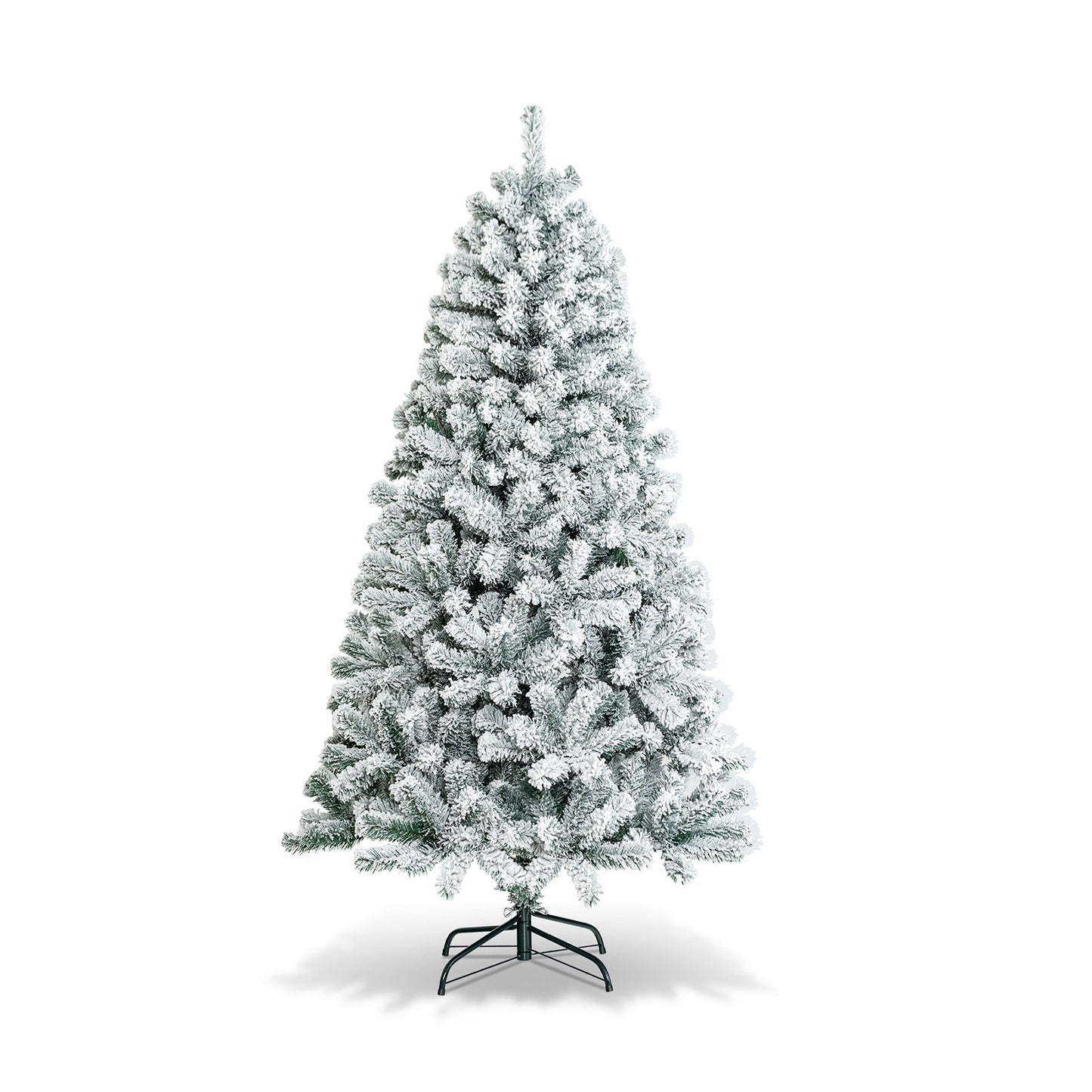 Tall Pre-Lit Artificial Christmas Tree with Snow Effect - Luxicro