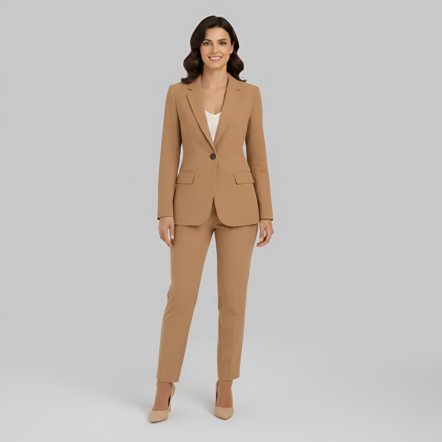 Stylish Women's One Button Tailored Blazer