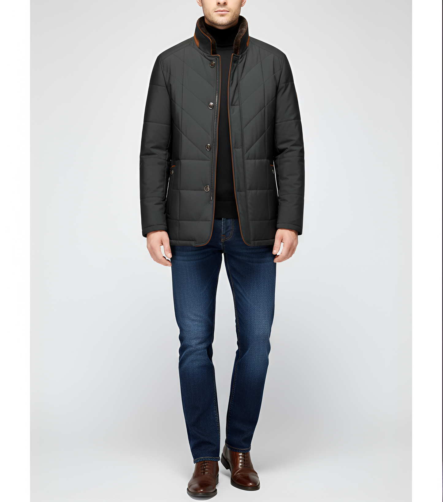 Warm High Neck Winter Padded Jacket Men