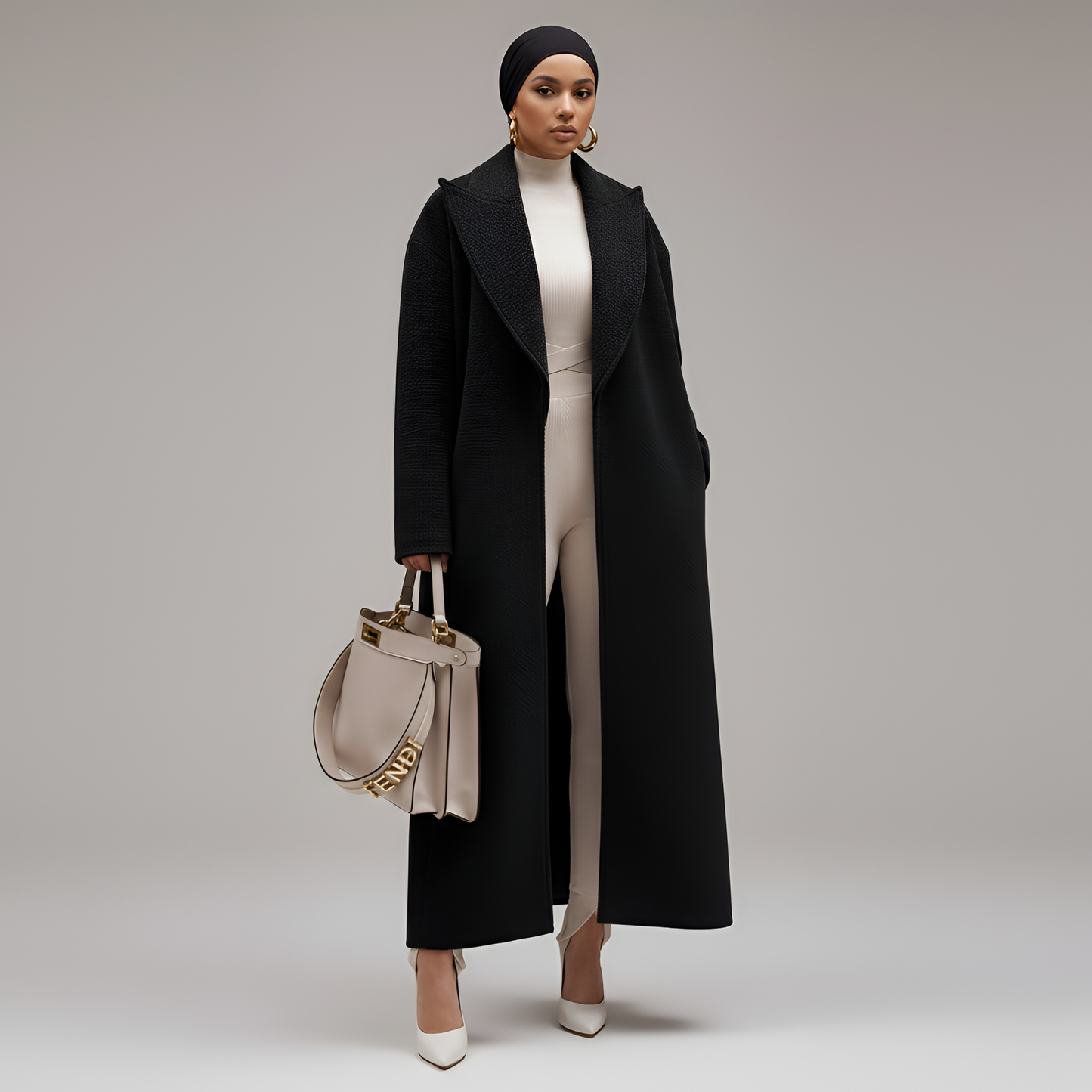 Warm Wool Blend Women's Long Coat