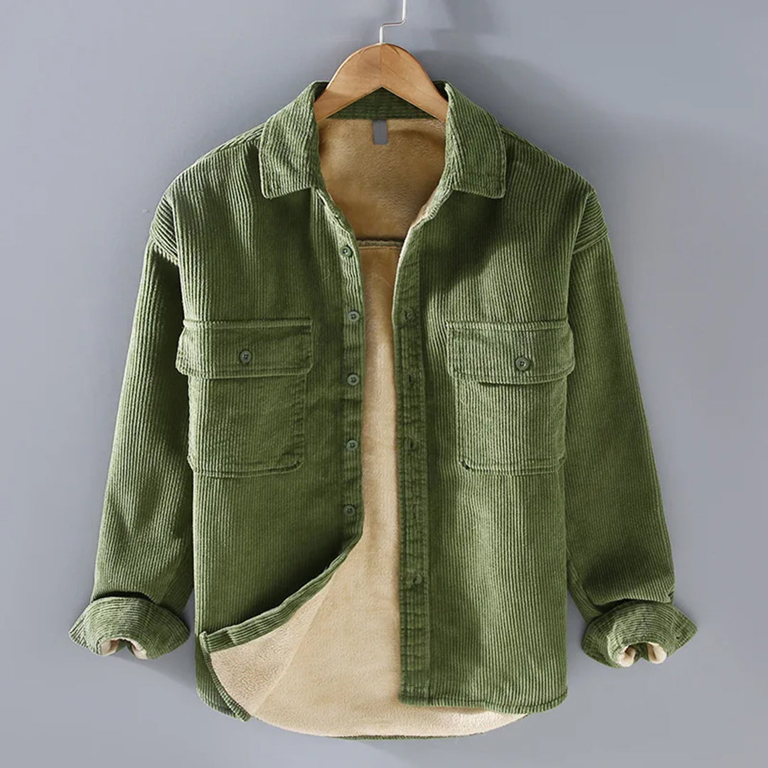 Rugged Corduroy Shirt Jacket for Men