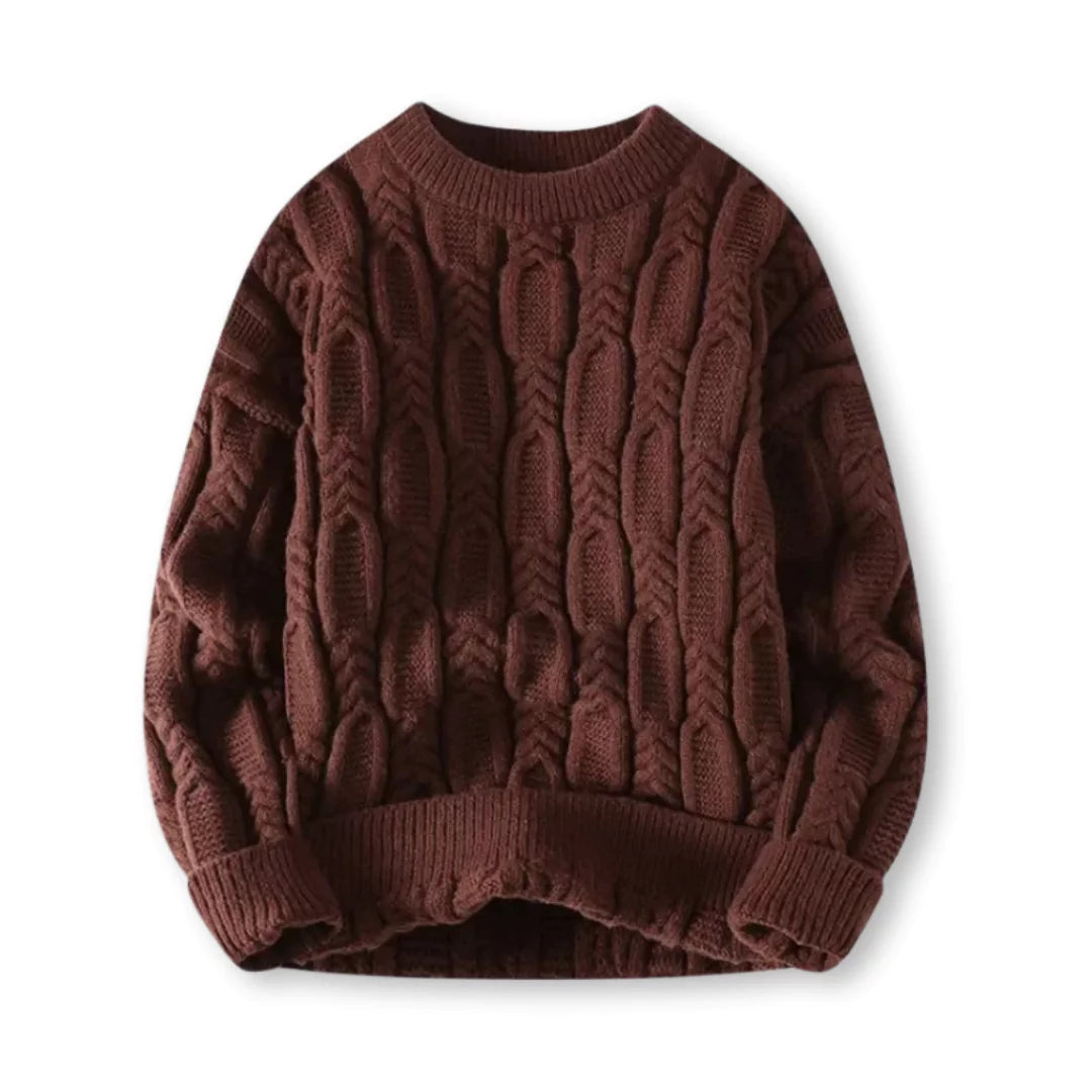 Cozy Men's Cable Knit Winter Sweater