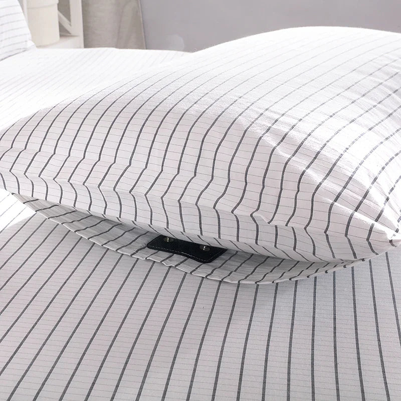 Natural Cotton Grounding Bed Sheet with Silver Threads