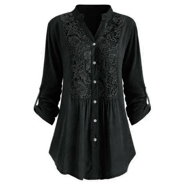 Feminine Ruffle Front Loose Top