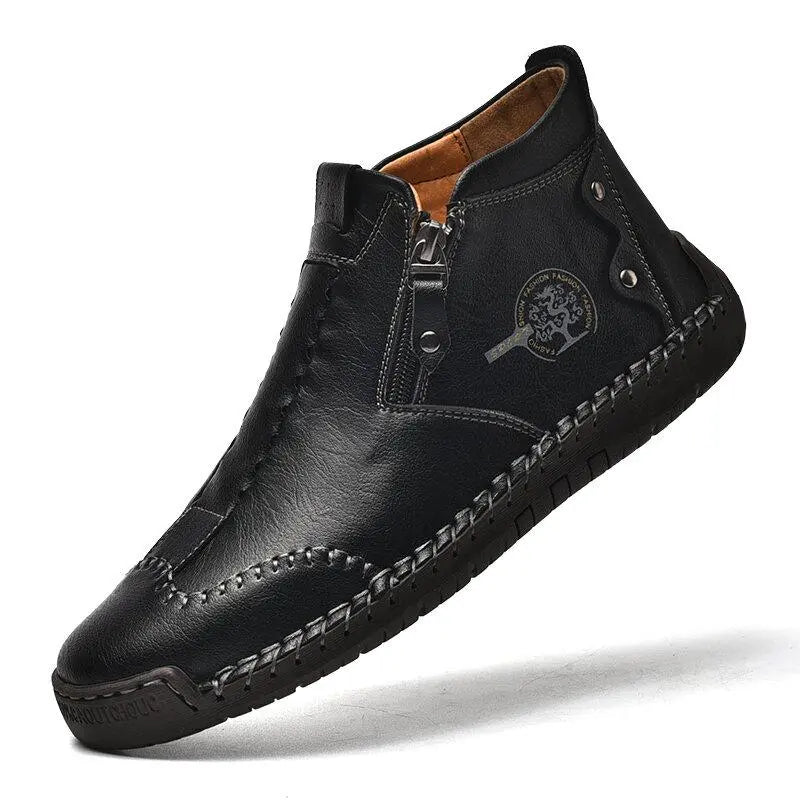 Premium Leather Ankle Boots for Men - Classic & Comfortable