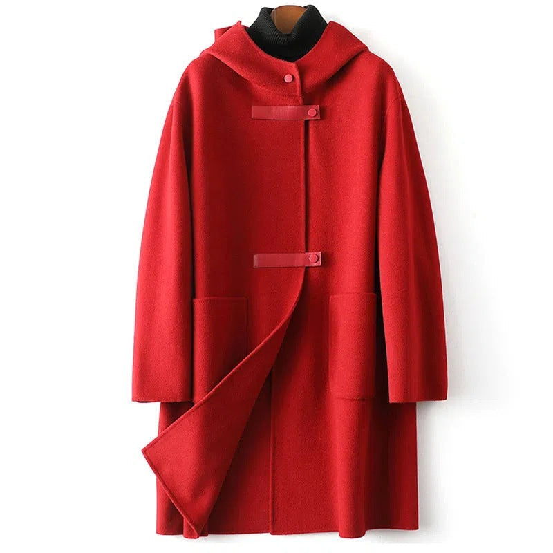 Casual Hooded Parka Knee Length Coat