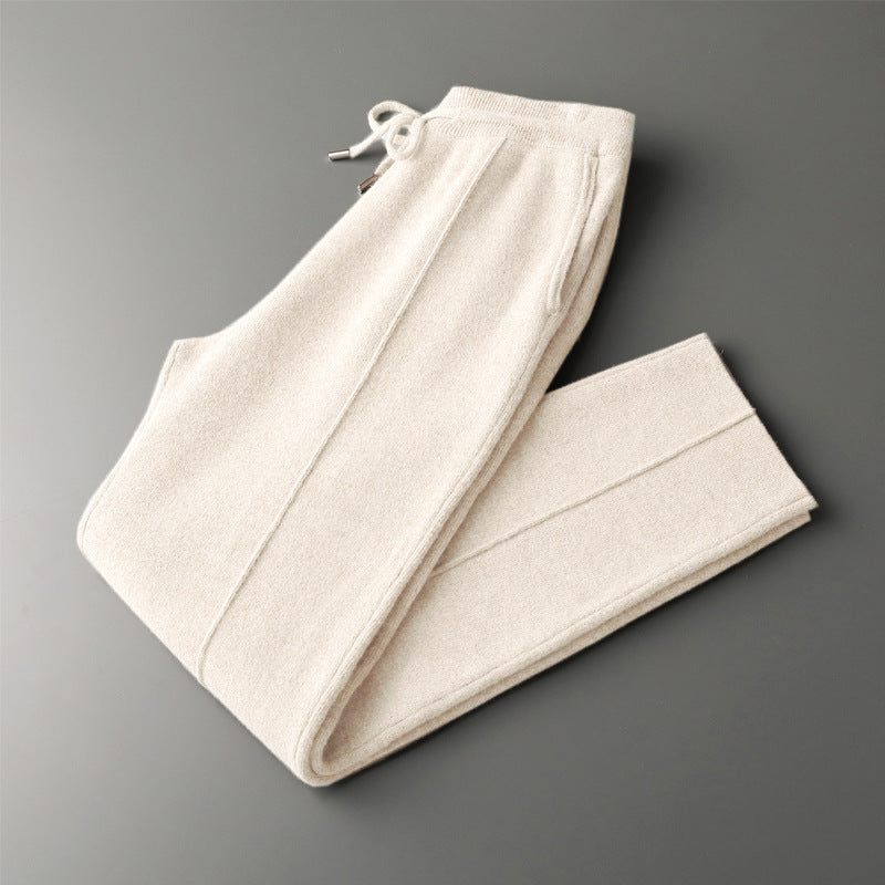Comfortable Casual Drawstring Waist Trousers