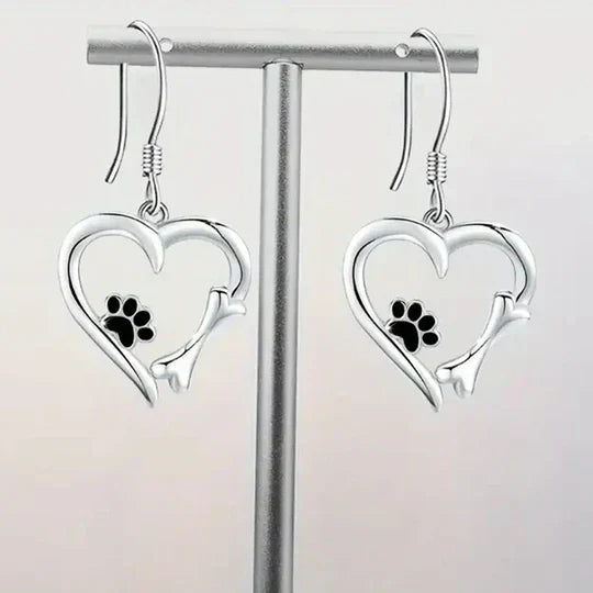 Lovely Pet Silver Drop Earrings - Luxicro