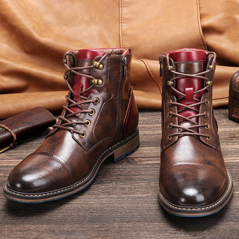 Stylish Men's Zip Ankle Boots - EasyApparels