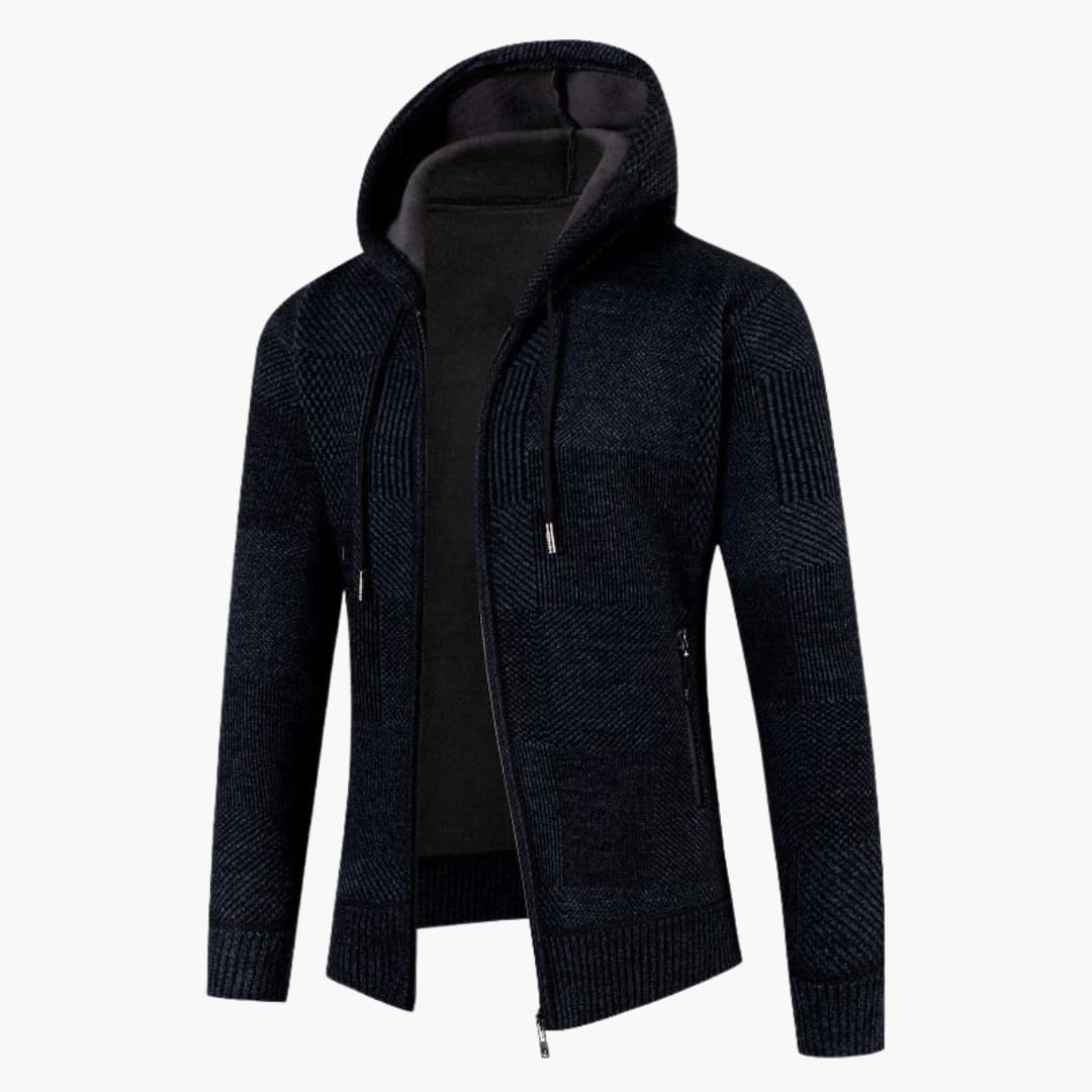 Zip Up Men's Hooded Sweater Jacket