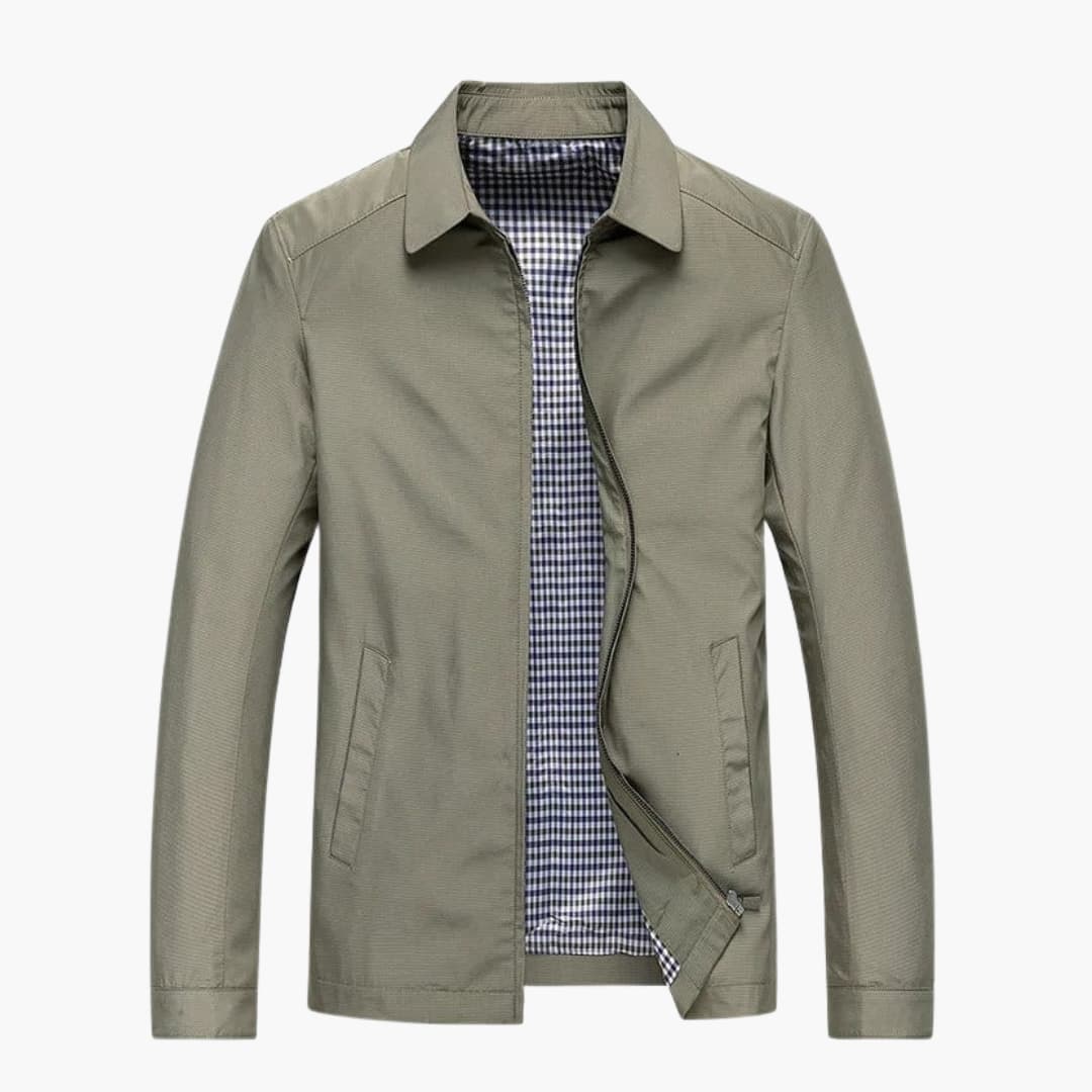 Men's Zip Up Shirt Collar Jacket