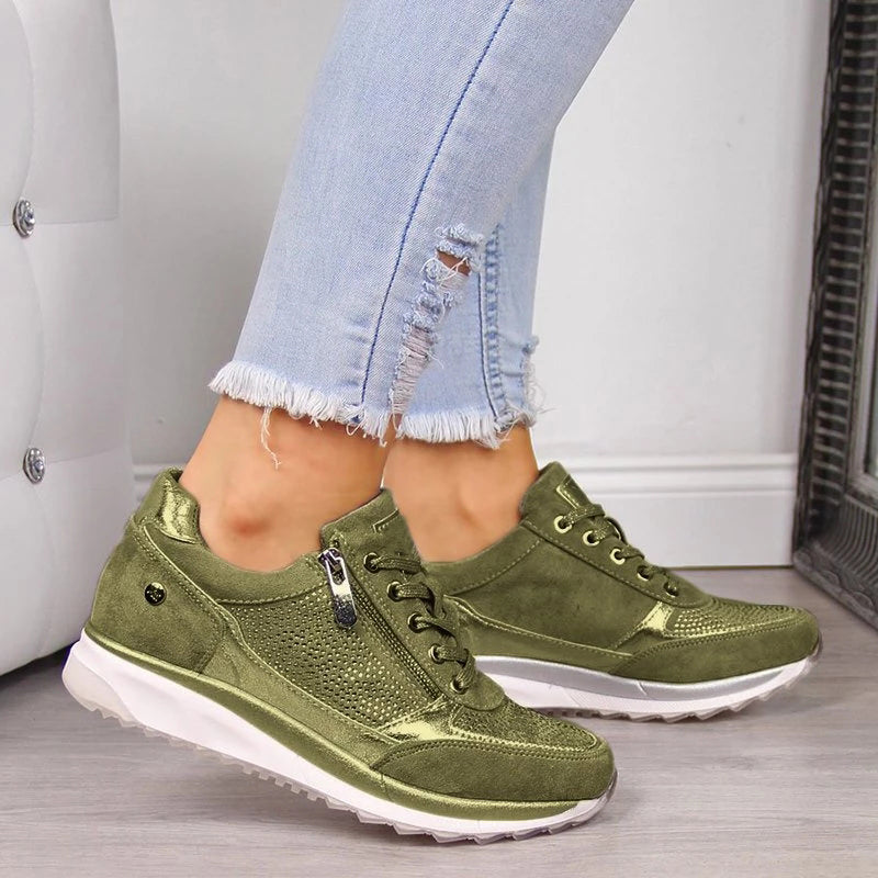 Soft Women's Walking Shoes with Cushioning and Grip Soles