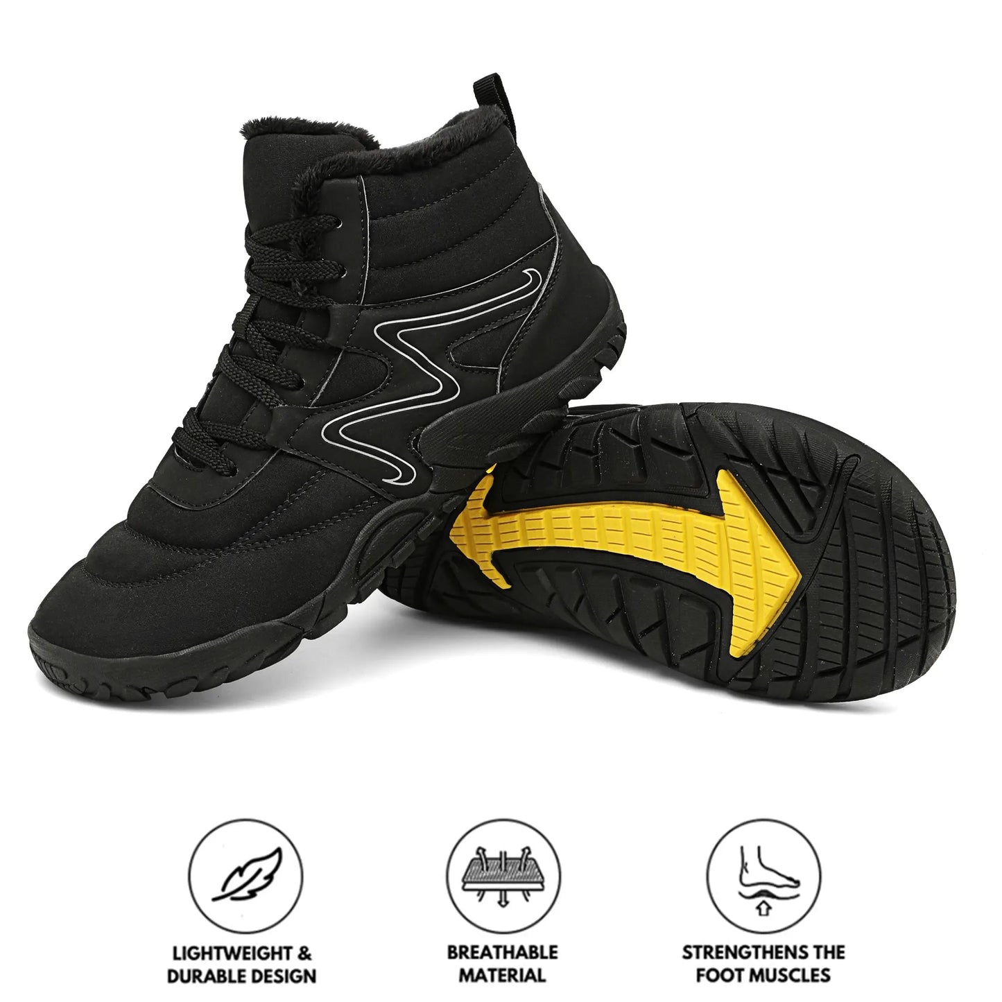 Warm Waterproof Men's Hiking Boots for Winter