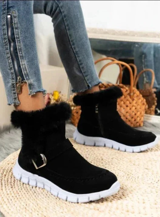 Waterproof Women's Zip Boots with Grip Sole