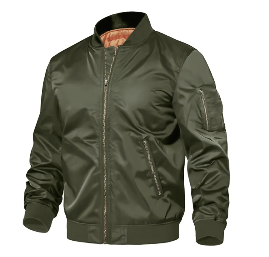 Trendy Black Bomber Jacket with Warm Quilted Inside